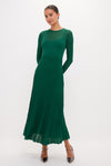 Green Shimmer Knit Cammie Maxi Dress