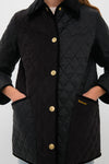 Black Meryl Quilted Jacket