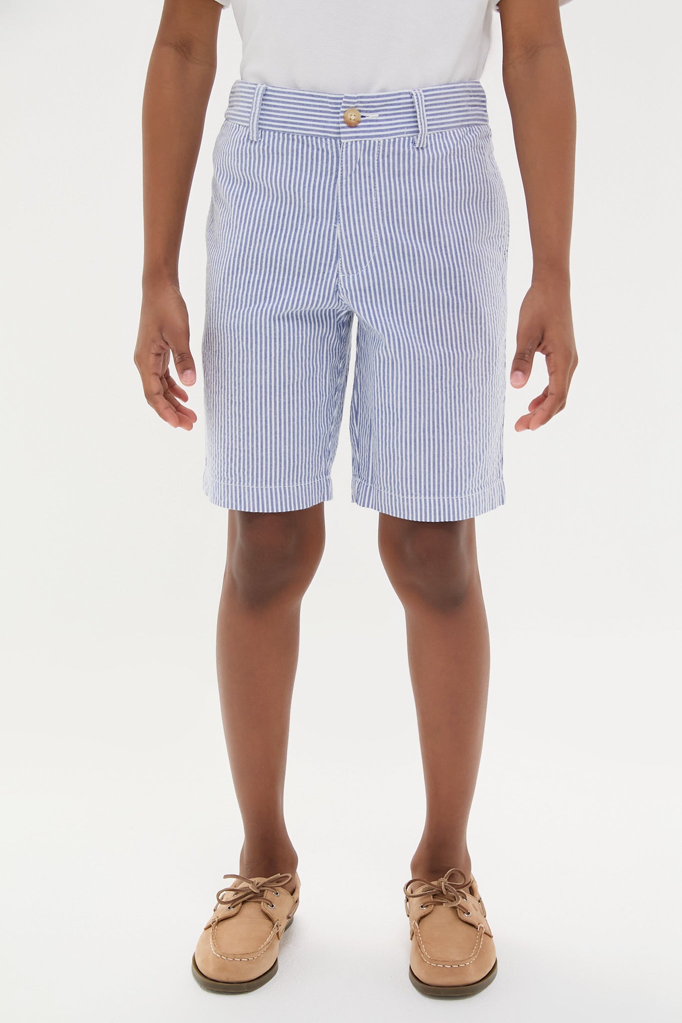 Blue Seersucker Preppy Short