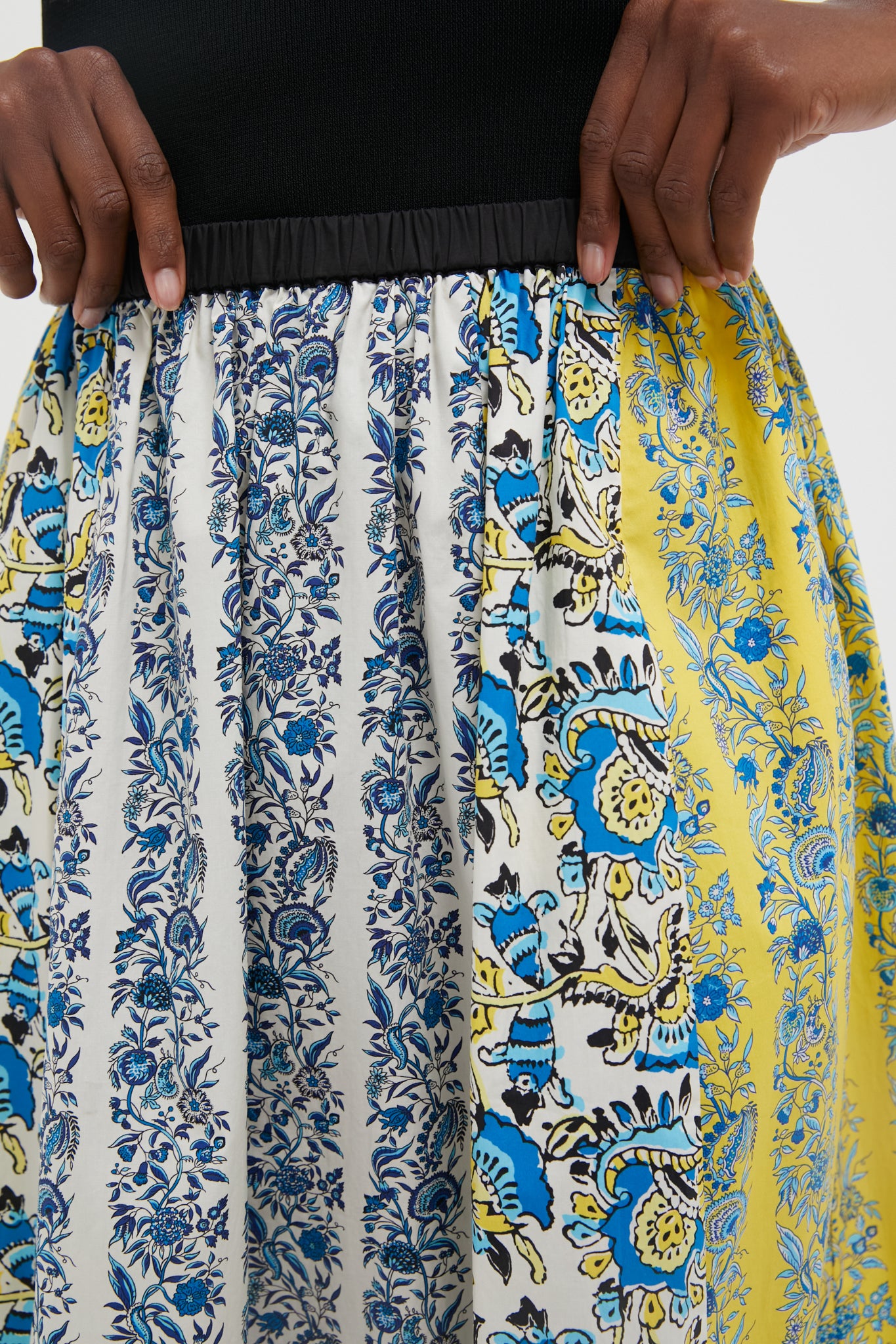 Goldenrod Chintz Stripe Gibbons Skirt