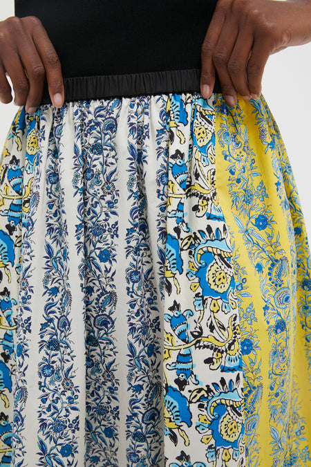 Goldenrod Chintz Stripe Gibbons Skirt