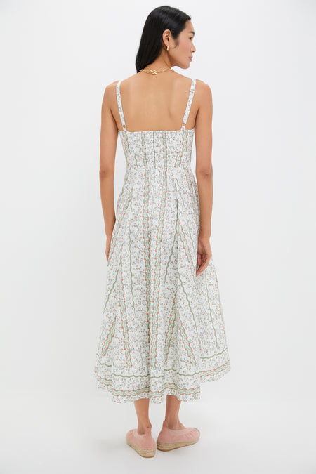 Green Multi Provence Floral Margot Dress
