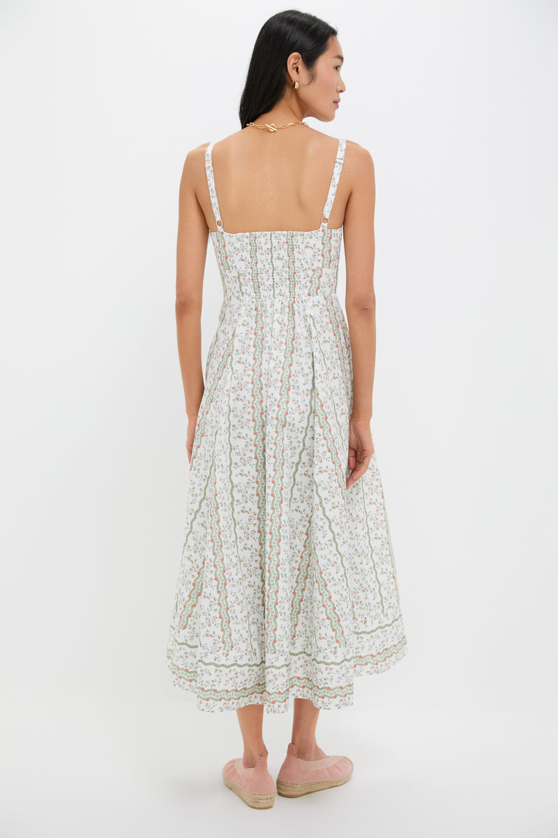Green Multi Provence Floral Margot Dress