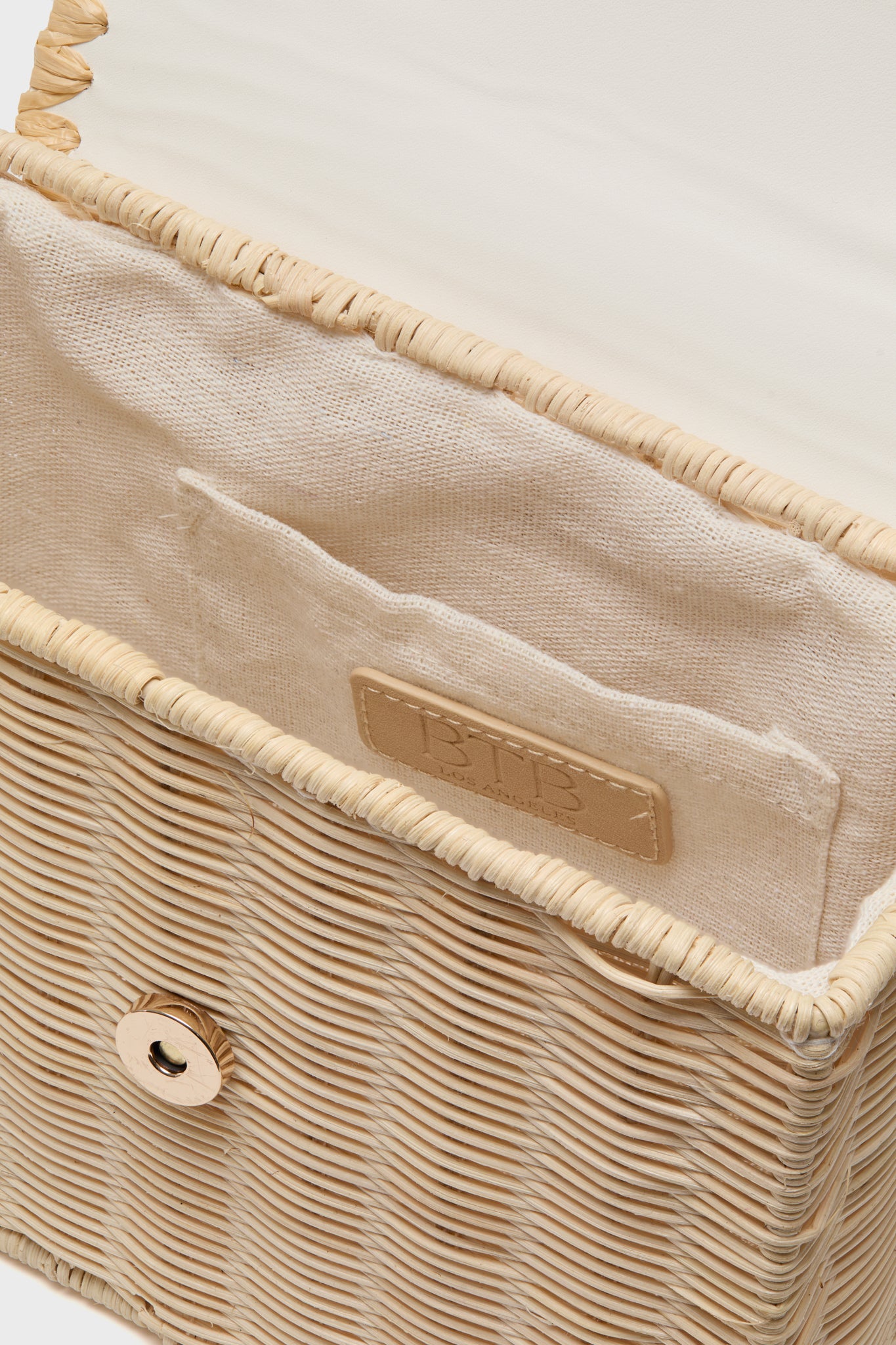 White and Natural Charli Box Bag