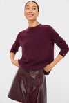 Winetasting Cashmere Bodie Boyfriend Crewneck