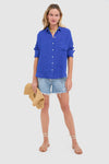 Blue Jo Shirt in Linen