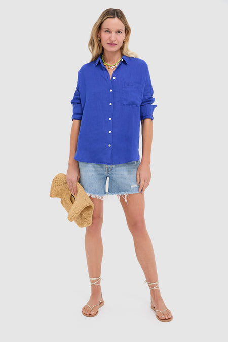 Blue Jo Shirt in Linen