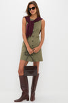 Burnt Olive Chino Rhoda Mini Dress