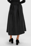 Black Dupioni Kendall Skirt