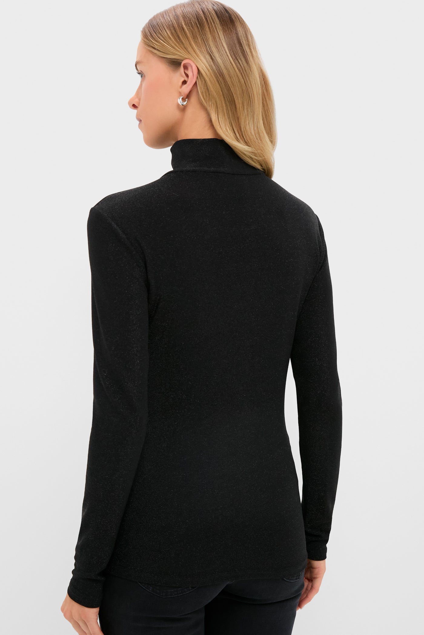 Black Metallic Ellory Turtleneck