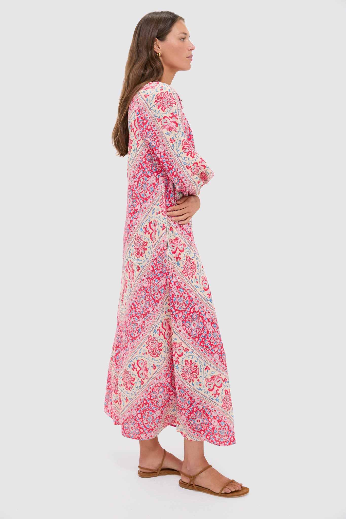 Cerise Chevron Maryse Caftan