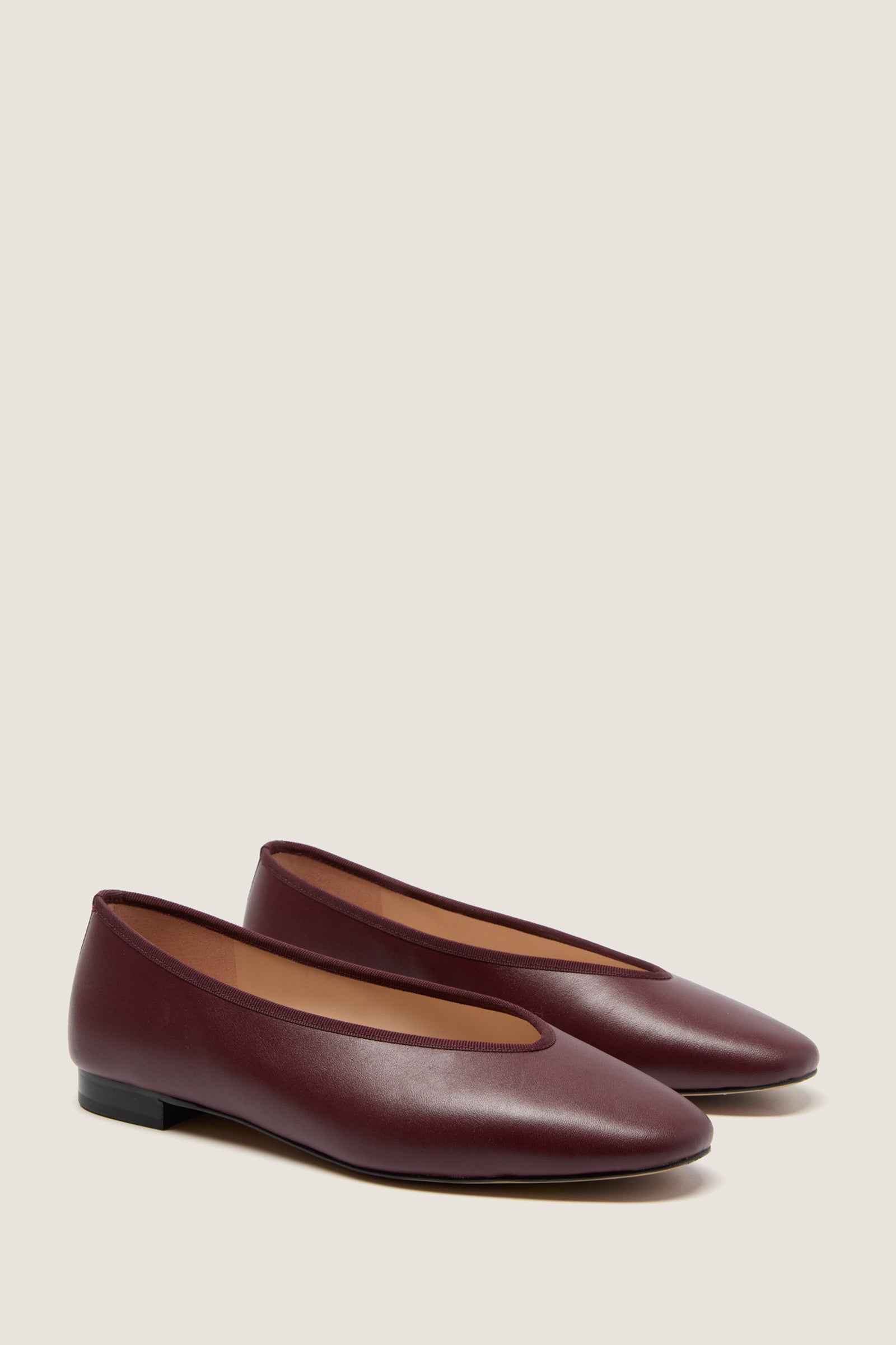 Oxblood Leather Nina Flats