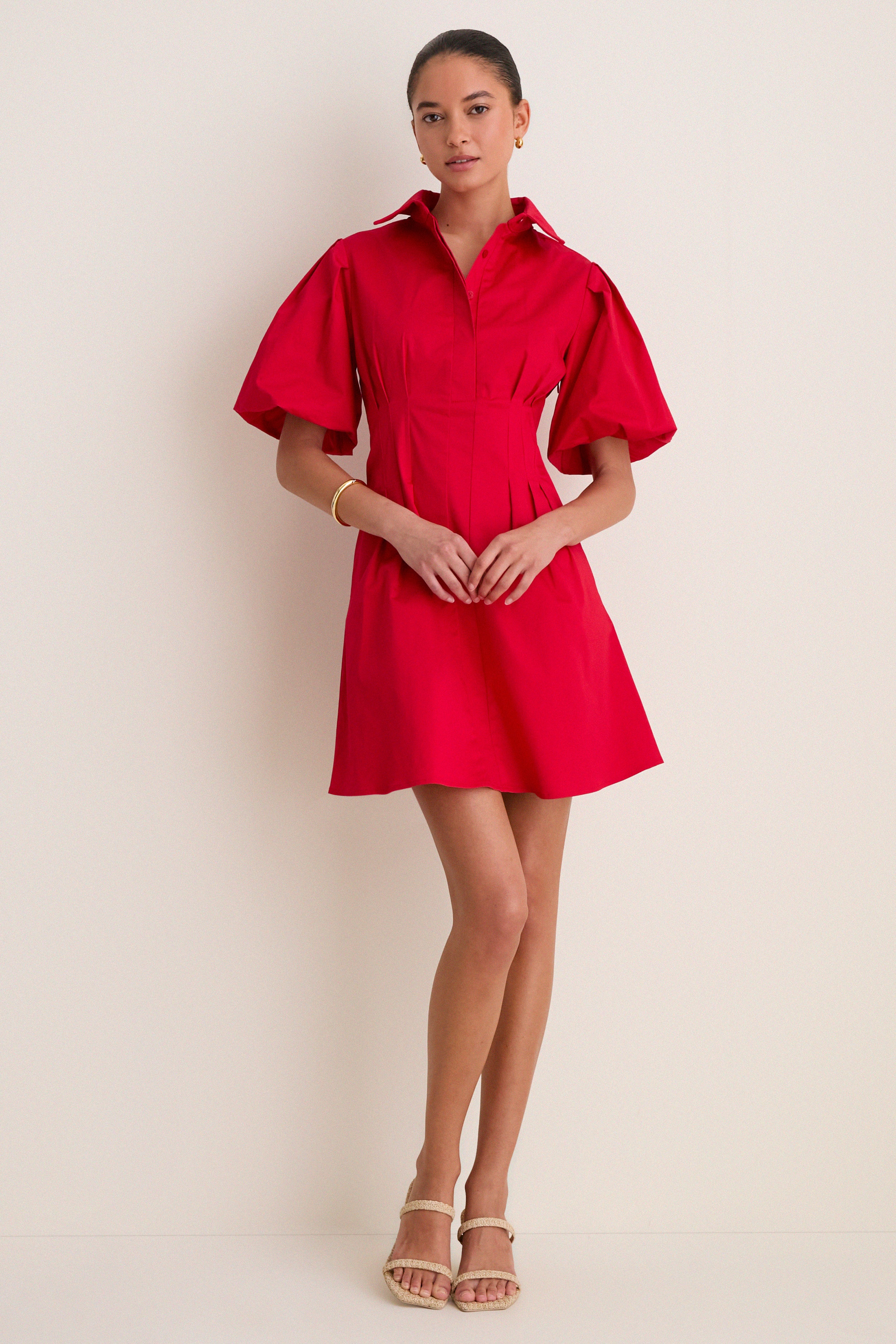 Red Mini Delaney Dress
