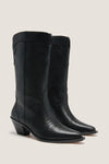 Black Leather Wilson Western Boots