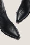 Black Leather Wilson Western Boots