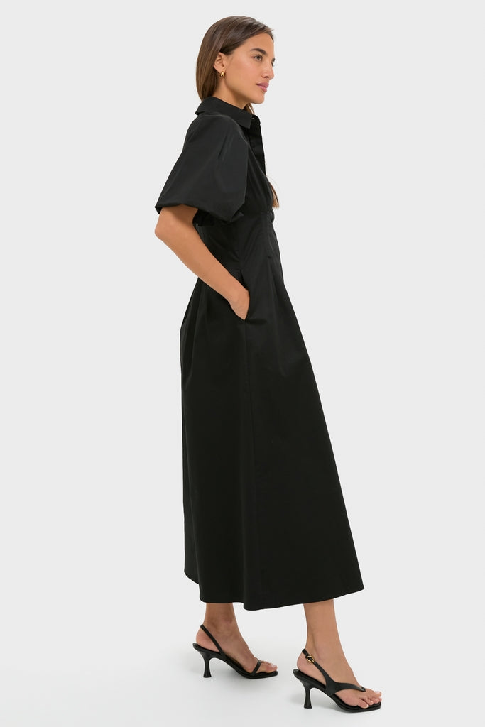 tuckernuck black floral dress Tuckernuck Dress Womens M Black Floral Maxi Shirt Dress Sleeveless Button Front
