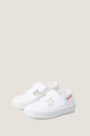 White Velcro T-Straps