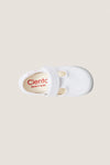 White Velcro T-Straps