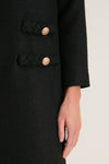 Black Tweed Long Sleeve Jackie Dress