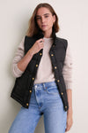 Black Inez Puffer Vest