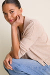 Tan Clayton Long Sleeve Knit Polo