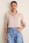 Tan Clayton Long Sleeve Knit Polo