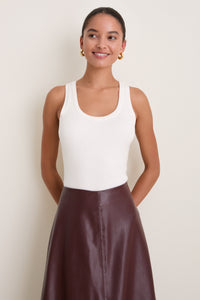 White Shelby Rib Knit Tank
