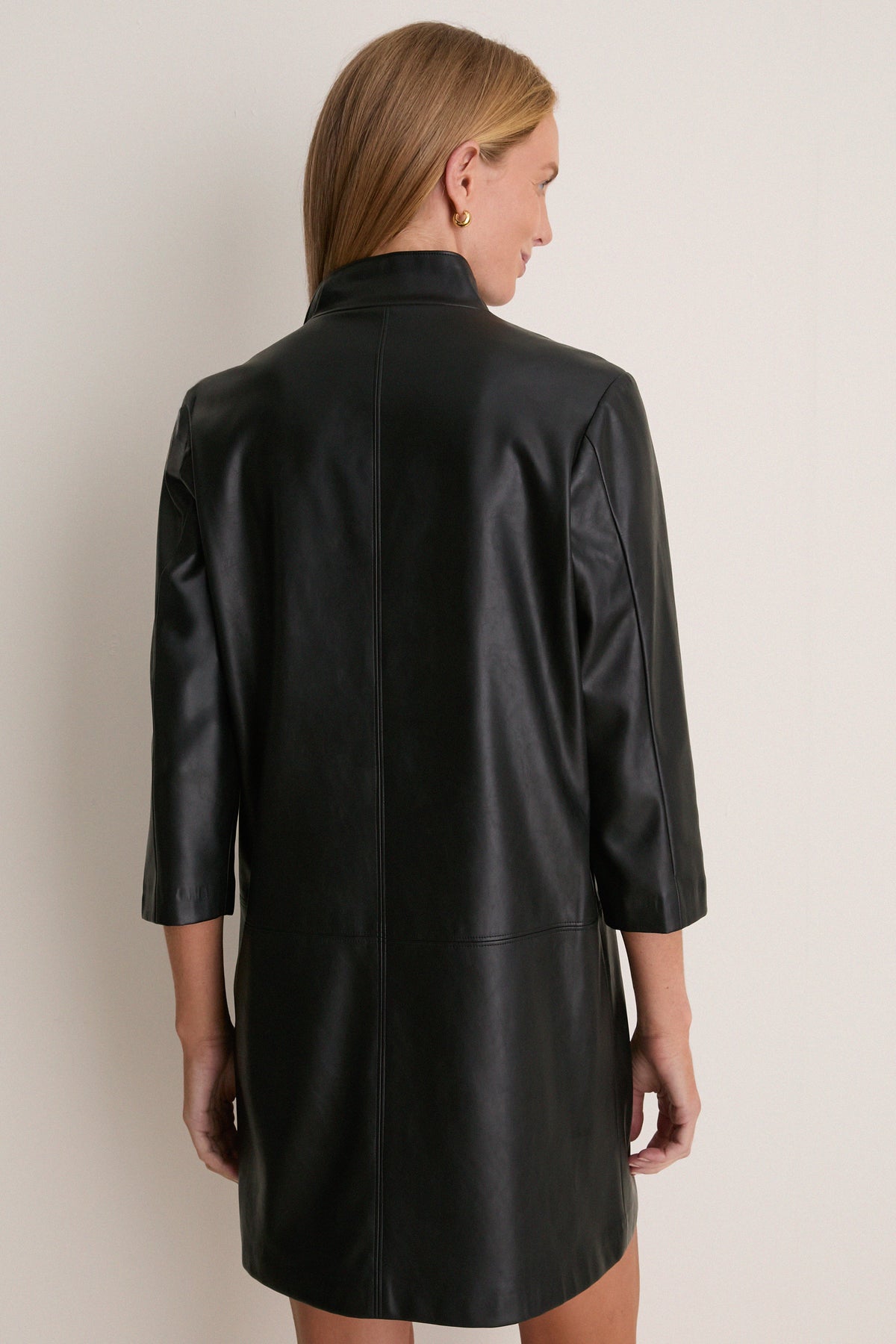 Black Leather Clifton Dress