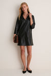 Black Leather Clifton Dress