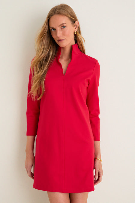 Red Ponte Clifton Dress