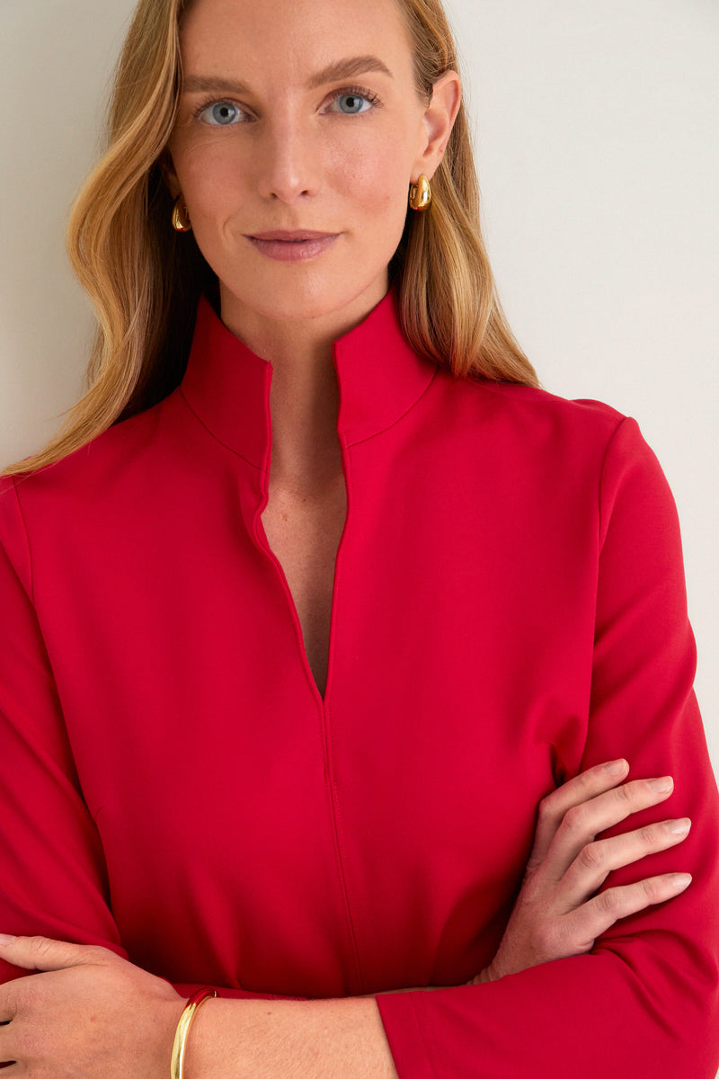 Red Ponte Clifton Dress