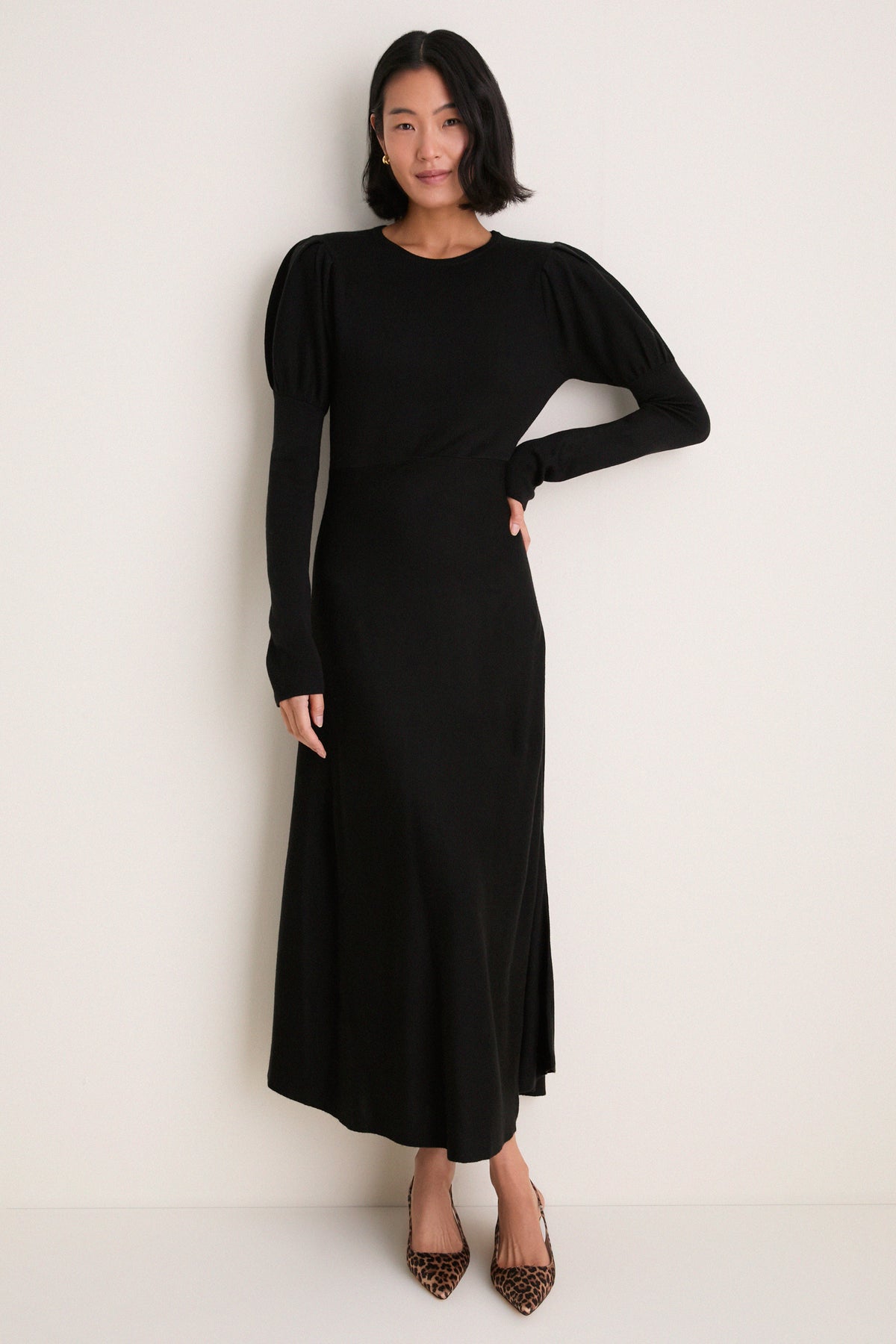 Black Brielle Sweater Dress