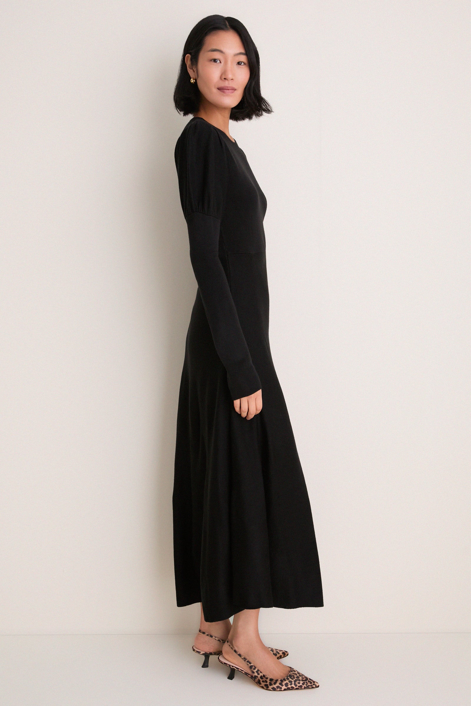 Black Brielle Sweater Dress