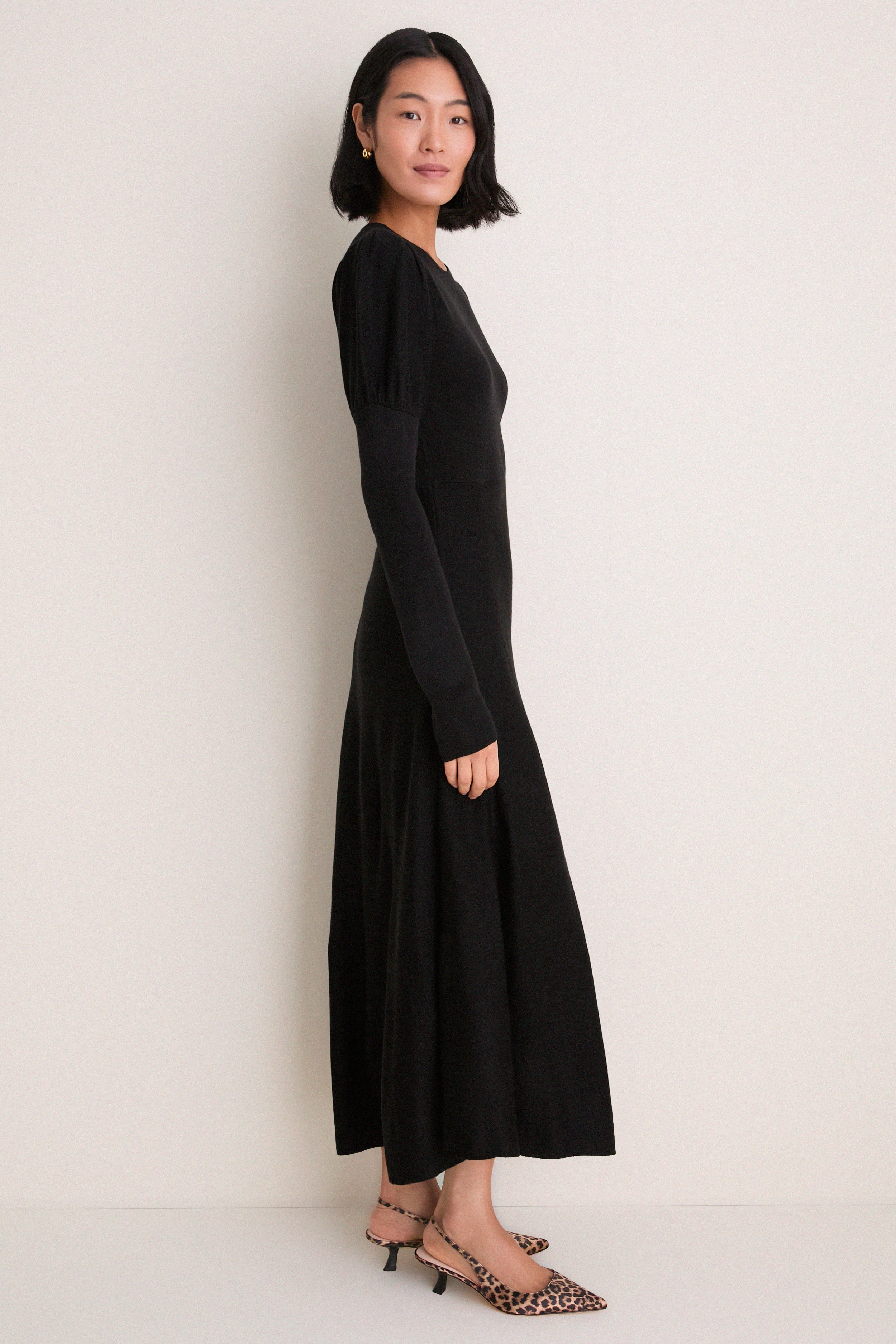 Black Brielle Sweater Dress