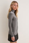 Silver Metallic Ellory Turtleneck