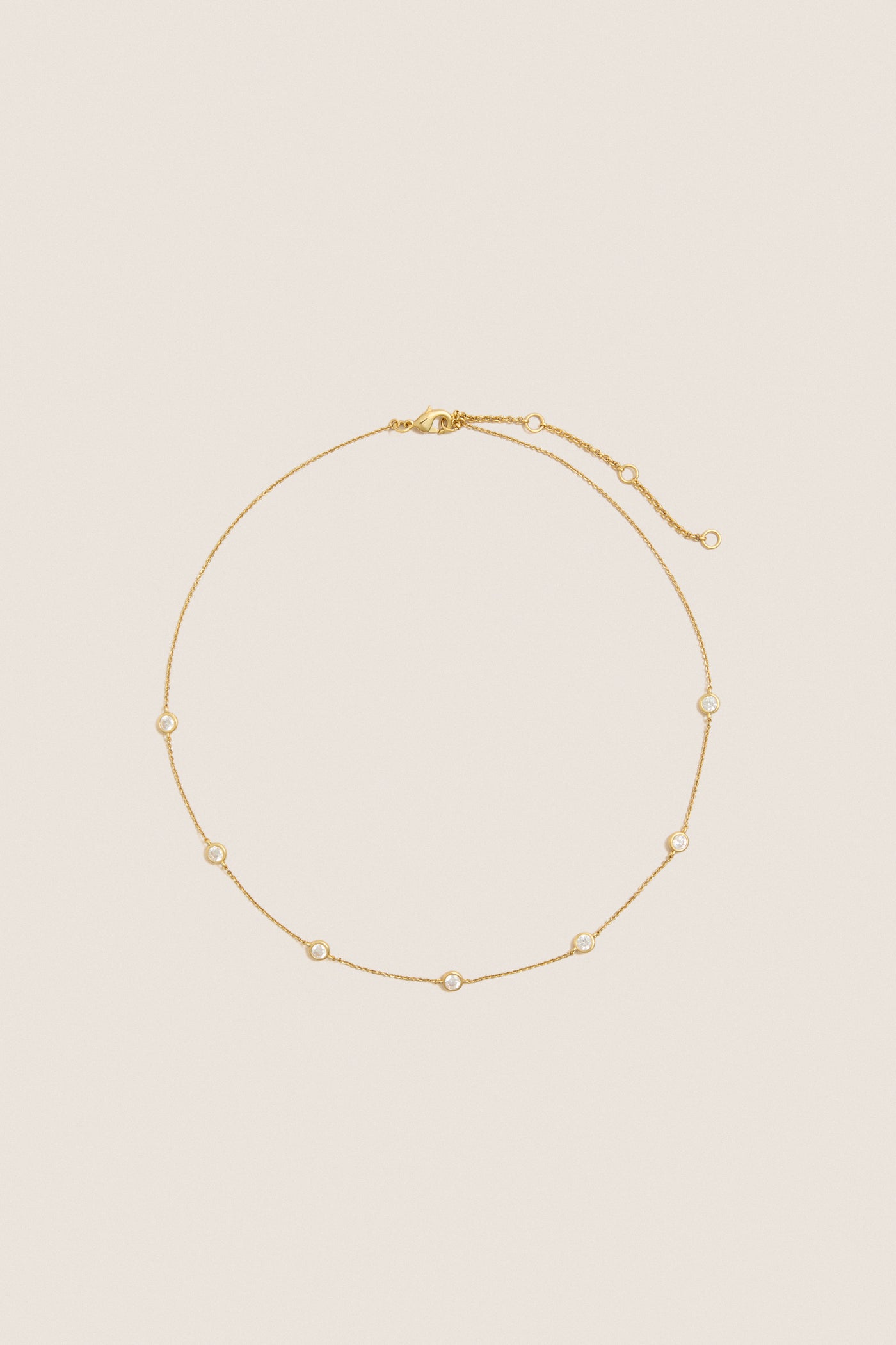 Gold Bezel Strand Necklace