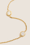 Gold Bezel Strand Necklace