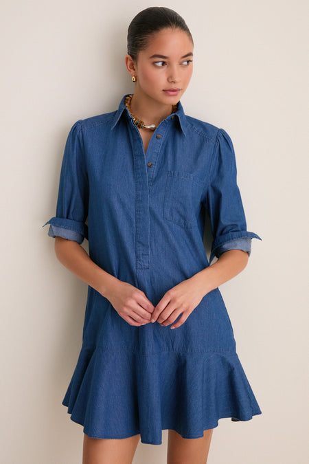 Lightweight Denim Callahan Shirt Dress