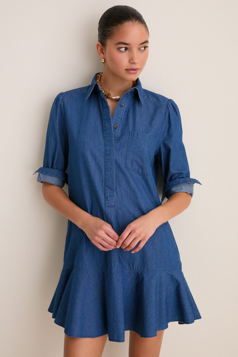 Lightweight Denim Callahan Shirt Dress