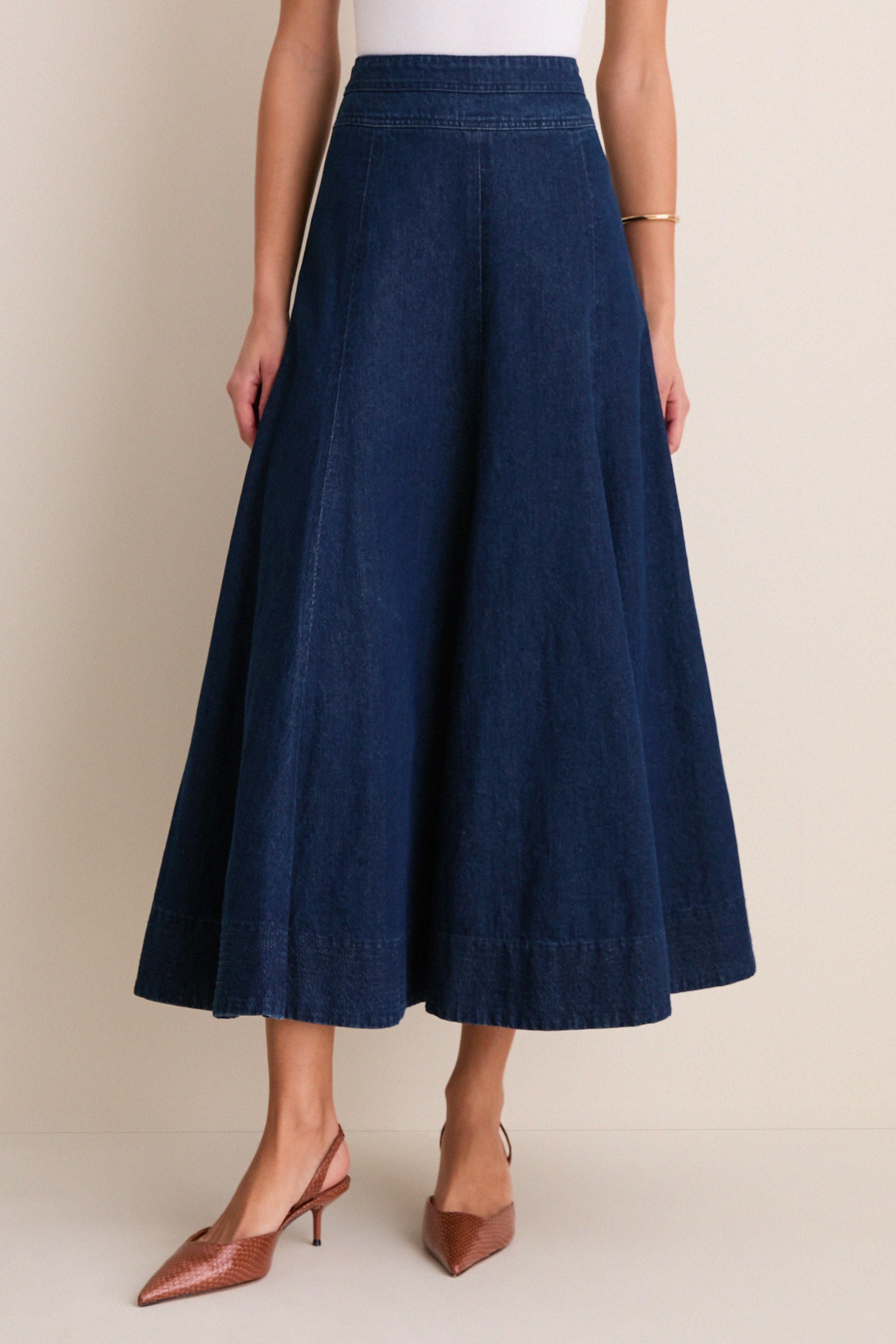 Tuckernuck Dark Denim Brynn Skirt Denim / 4