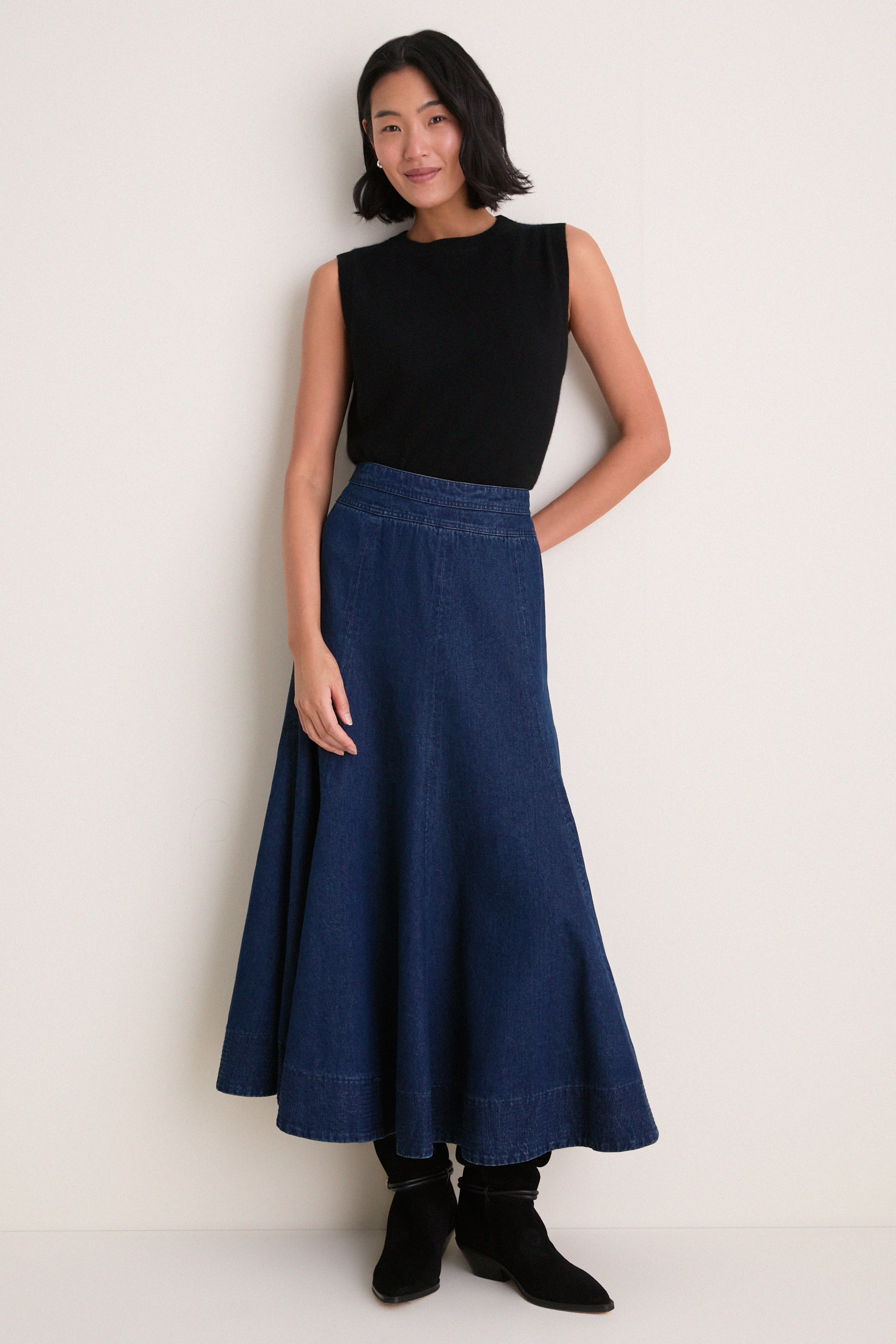 Dark Denim Brynn Skirt | Tuckernuck