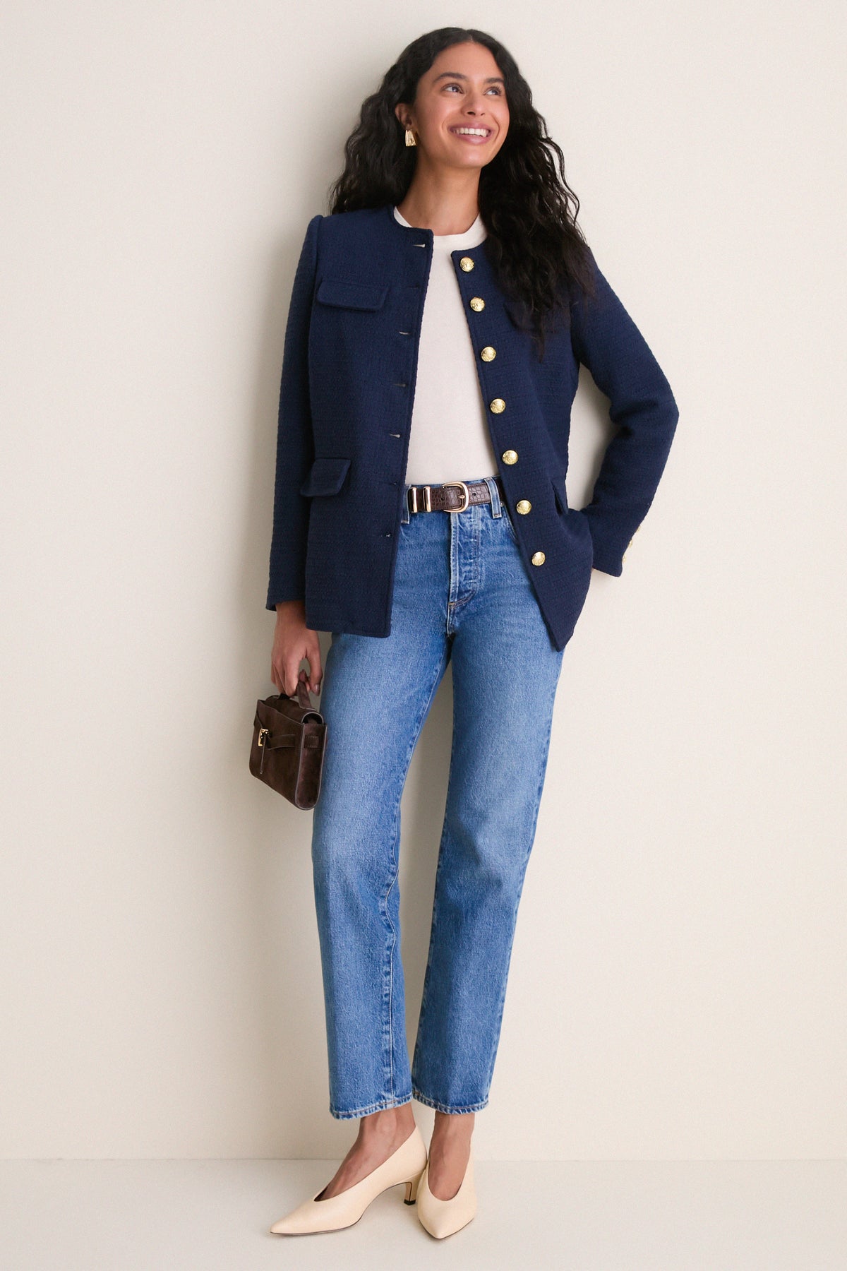 Navy Tweed Jennings Jacket