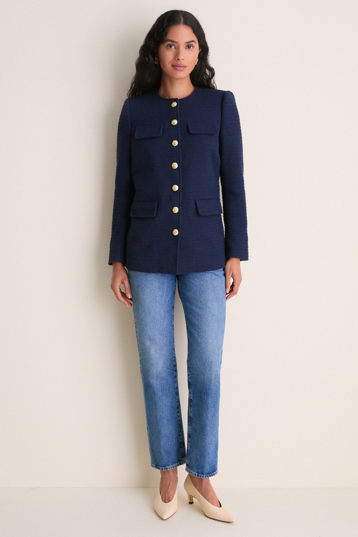 Navy Tweed Jennings Jacket