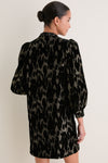 Metallic Velvet Burnout Samantha Dress