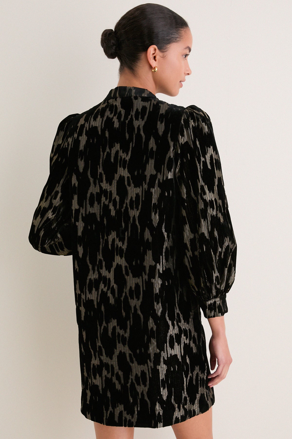 Metallic Velvet Burnout Samantha Dress