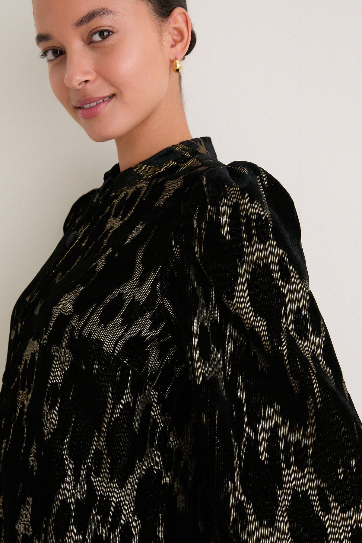 Metallic Velvet Burnout Samantha Dress