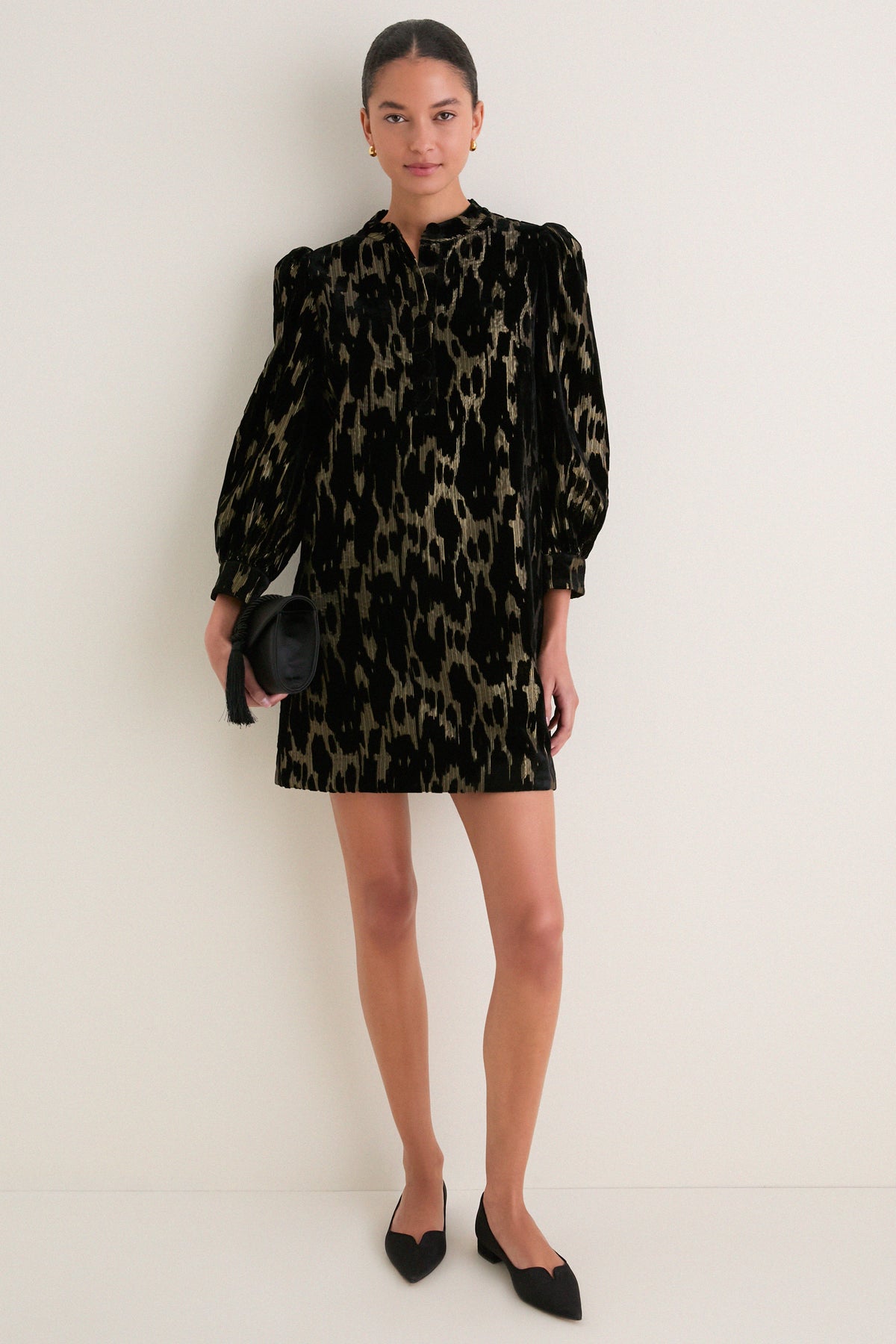Metallic Velvet Burnout Samantha Dress