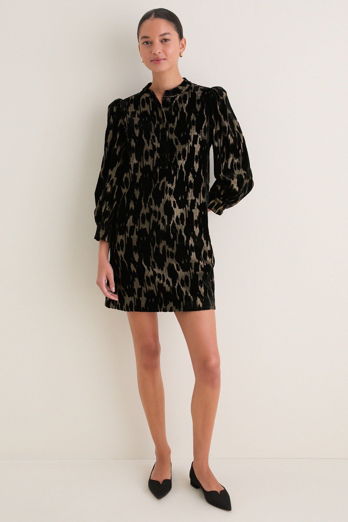 Metallic Velvet Burnout Samantha Dress