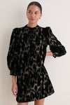 Metallic Velvet Burnout Samantha Dress