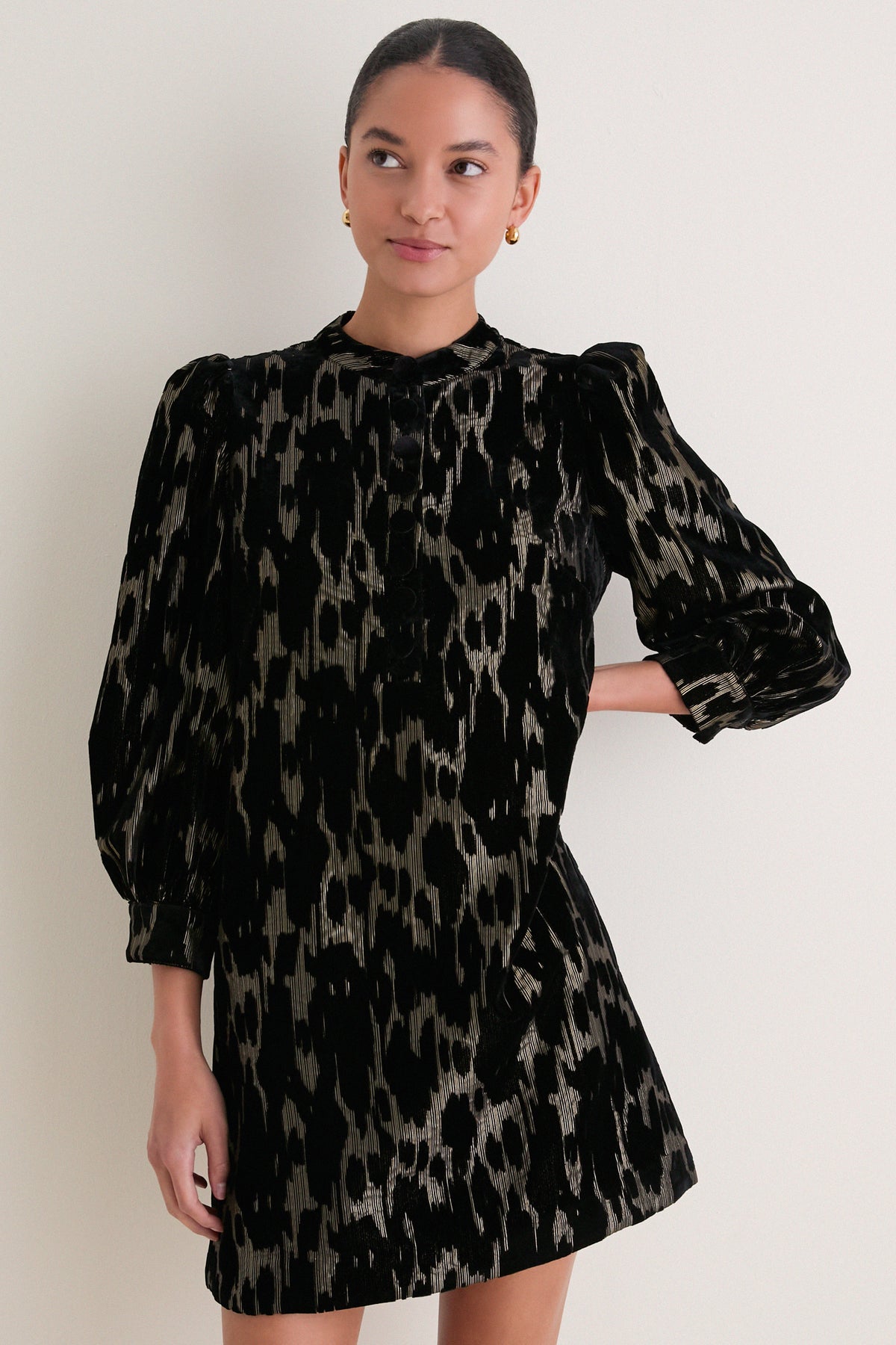 Metallic Velvet Burnout Samantha Dress